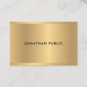 Tarjeta De Visita Glamorosa plantilla de Faux Gold Elegante lujo mod