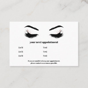 Tarjeta De Visita Glamoroso Browbar Eyelash Recordatorio de lujo