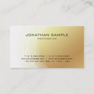 Tarjeta De Visita Glamoroso diseño de oro elegante y moderno lujo