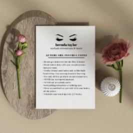 Tarjeta De Visita Glamoroso Eyelash Browbar Instrucciones para el cu