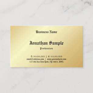 Tarjeta De Visita Glamoroso Faux Gold personalizado