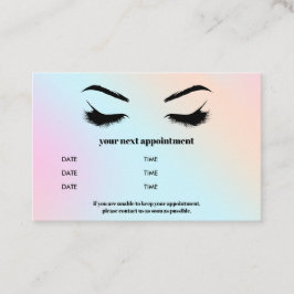 Tarjeta De Visita Glamoroso Holográfico Browbar Eyelash Luxury