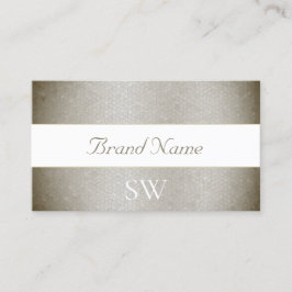 Tarjeta De Visita Glamoroso patrón y monograma de serpiente de plata