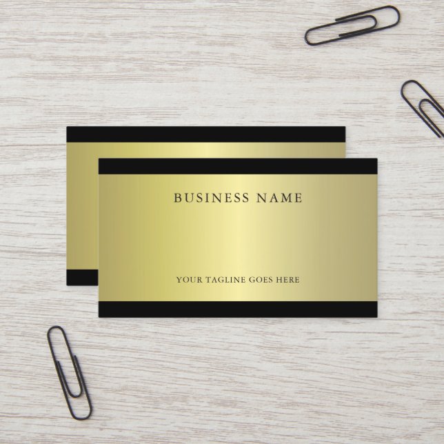 Tarjeta De Visita Glamoroso profesional efecto oro moda (Anverso/Reverso In Situ)