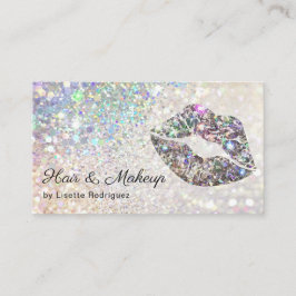 Tarjeta De Visita Glamoroso Purpurina espumoso Lip Gloss Kiss