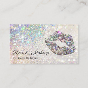 Tarjeta De Visita Glamoroso Purpurina espumoso Lip Gloss Kiss