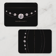 Glamoroso Rosa Oro Joyas Negras Diamantes de imita