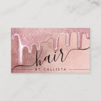 Glamoroso Rosa Purpurina grueso oro gotea pelo
