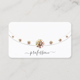 Tarjeta De Visita Glamorosos Diamantes de imitación de oro y sumider