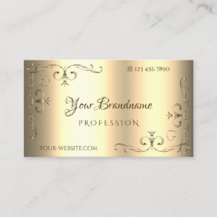 Tarjeta De Visita Glamorosos Ornamentos Ornados Esquinas Elegantes