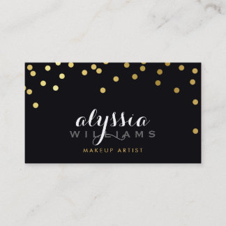 Tarjeta De Visita GLAMOROUS confetti brillante Relieve metalizado de