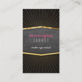 Tarjeta De Visita GLAMOROUS oro Relieve metalizado arte deco sunburr