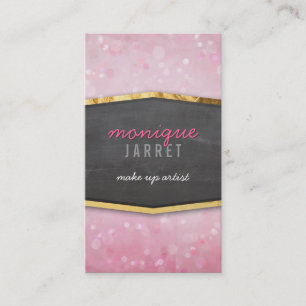 Tarjeta De Visita GLAMOROUS Relieve metalizado de oro panel de pizar
