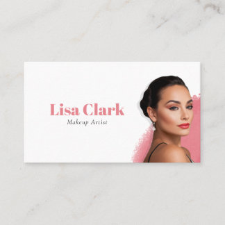 Tarjeta De Visita Glamorous Soft Pink Beauty Makeup Artist