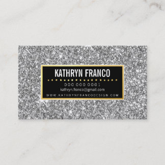 Tarjeta De Visita GLAMOROUS SPARKLE lindo elegante purpurina de plat