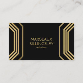 Tarjeta De Visita Glamour art déco III Diseñador interior, boutique