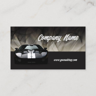 Tarjeta De Visita Glamour Black Sports Car Business Card