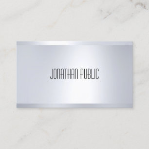 Tarjeta De Visita Glamour creativo plateado lustre elegante estilo m