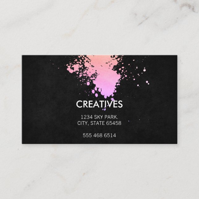 Tarjeta De Visita Glamour Expressivo (Anverso)