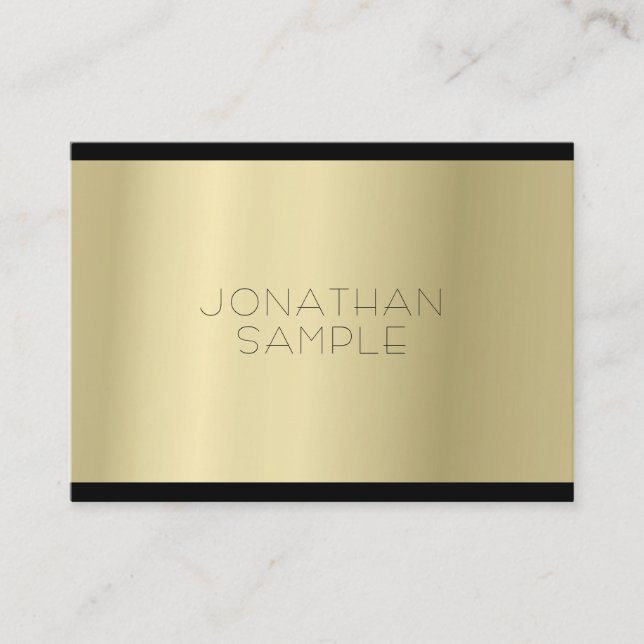 Tarjeta De Visita Glamour Gold Look Profesional Luxury (Anverso)