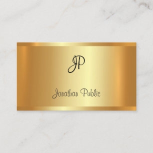 Tarjeta De Visita Glamour Gold Lujo profesional moderno
