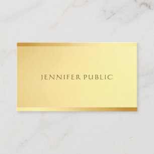 Tarjeta De Visita Glamour Gold Template Diseño profesional moderno