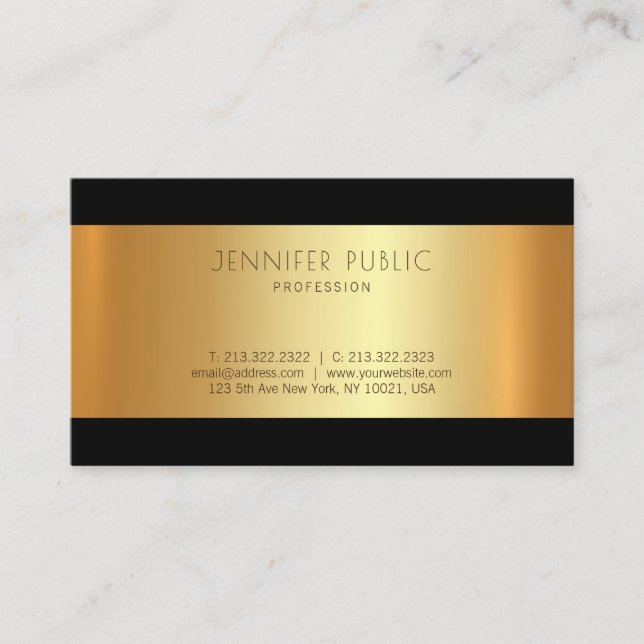 Tarjeta De Visita Glamour moderno de moda (Anverso)