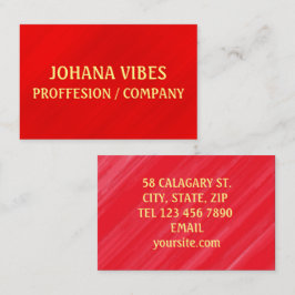 Tarjeta De Visita Glamour Rojo Moderno