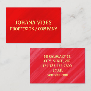Tarjeta De Visita Glamour Rojo Moderno