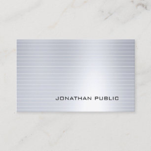 Tarjeta De Visita Glamour Silver Elegant Moderno Profesional De Moda