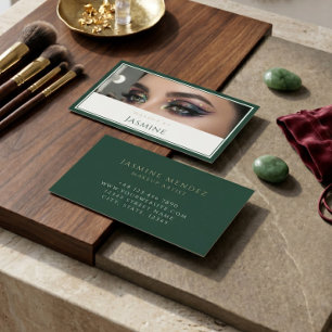 Tarjeta De Visita Glamuroso Artista de Maquillaje de Ojos Brillantes
