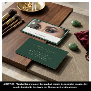 Tarjeta De Visita Glamuroso Artista de Maquillaje de Ojos Brillantes