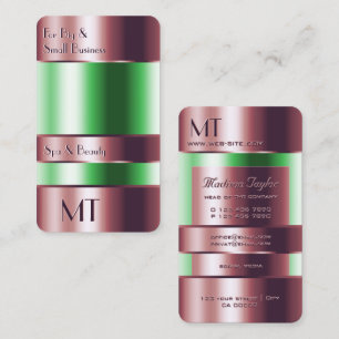 Tarjeta De Visita Glass de oro Rosa puede usar líquidos verdes con i