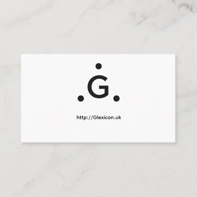 Tarjeta De Visita Glexicon Reino Unido (Anverso)