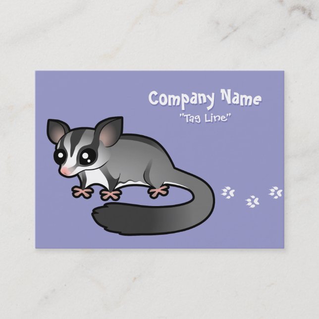 Tarjeta De Visita Glider de azúcar de dibujos animados (Anverso)