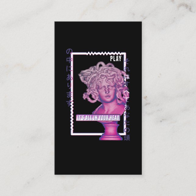 Tarjeta De Visita Glitch Vaporwave (Anverso)