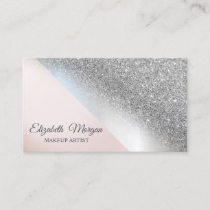 Tarjeta De Visita Glitter Moderno , Artista de Maquillaje