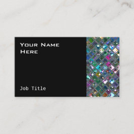 Tarjeta De Visita Glitz Tiles Multicoloreado 2 lado negro