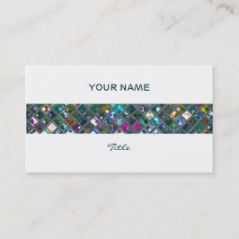 Tarjeta De Visita Glitz Tiles Multicoloreados 2banda de impresión es