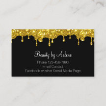 Glitzy Classy Beauty Business Cards Diseño de moda