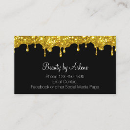 Tarjeta De Visita Glitzy Classy Beauty Business Cards Diseño de moda