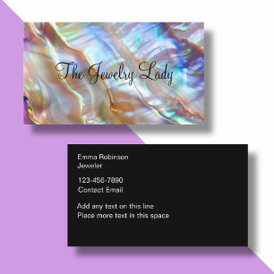 Tarjeta De Visita Glitzy Jewelry Tema Abalone Style Antecedentes