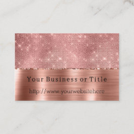 Tarjeta De Visita Glitzy Rosa Gold Sparkle