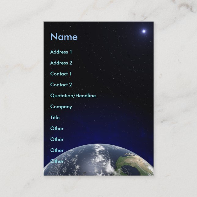 Tarjeta de visita global (Anverso)