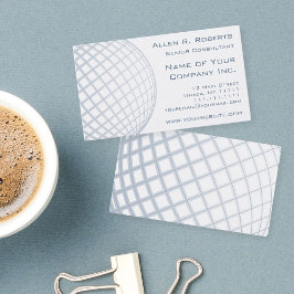 Tarjeta De Visita Global Business Consultor Blue Gray Globe