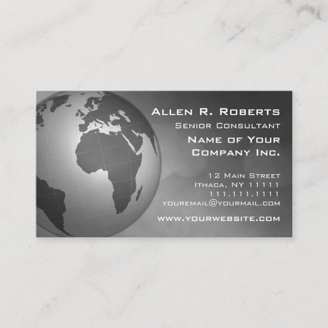 Tarjeta De Visita Global Corporate International Trading Company (Anverso)