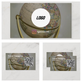 Tarjeta De Visita Globe de la Agencia de Viajes