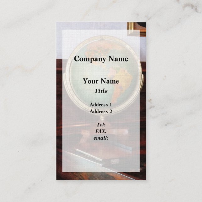 Tarjeta De Visita Globe on Piano (Anverso)