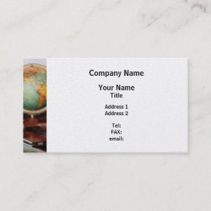 Tarjeta De Visita Globe on Piano - Platino