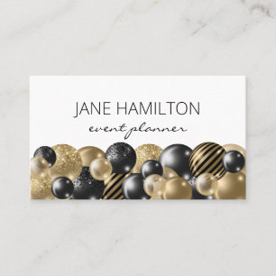 Tarjeta De Visita Globos Brillantes de Elegante Estilo Chic